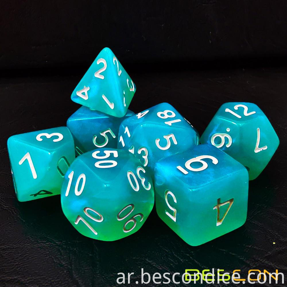 Turquoise Moonstone Rpg Role Playing D And D Dice 1